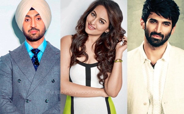 diljit dosnajh sonakshi sinha and aditya roy kapoor